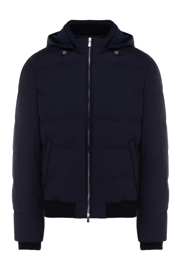 мужская стёганая куртка на молнии с фактурной отделкой и капюшоном
- фото 1