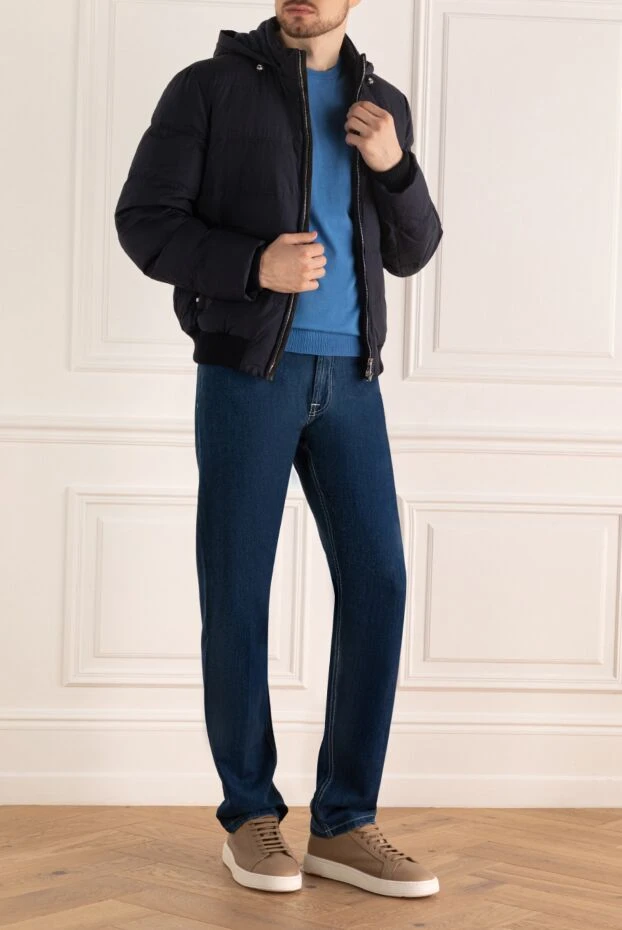 Enrico Mandelli мужская стёганая куртка на молнии с фактурной отделкой и капюшоном
 175919 - фото 2