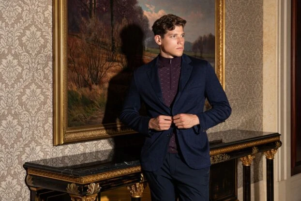 Cesare di Napoli men's burgundy cashmere and silk trouser with a zipper
 175942 - photo 3