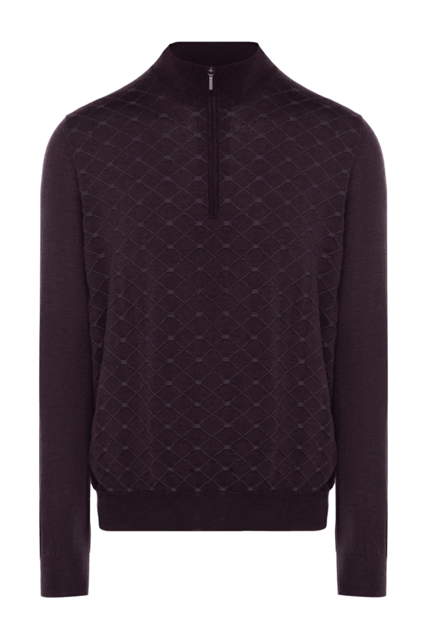 Cesare di Napoli man men's cashmere and silk burgundy troyer купить с ценами и фото 175942 - photo 1