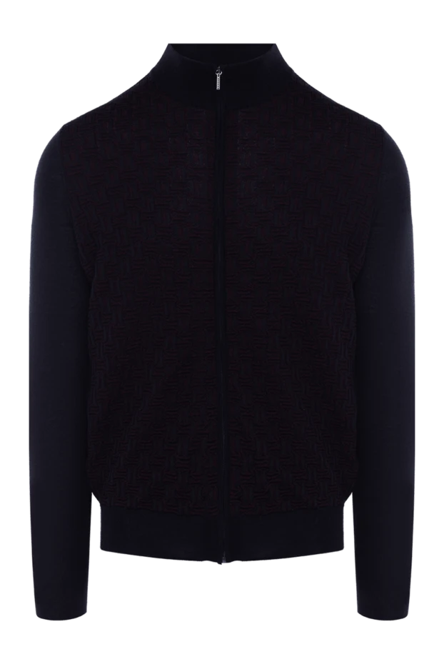 Cesare di Napoli man cashmere and silk cardigan men's blue купить с ценами и фото 175946 - photo 1