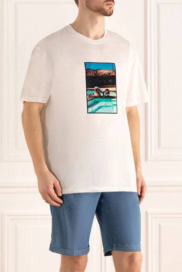 Limitato голливуд фотосы бар ерлерге арналған ақ мақтадан жасалған футболка
 176007 - фото 3