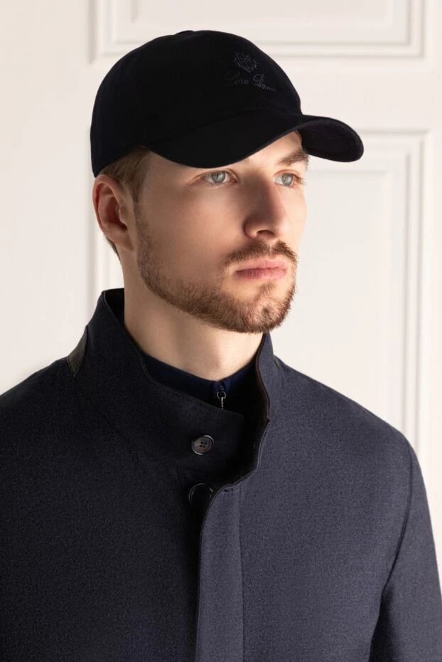 Loro Piana man blue cashmere cap for men купить с ценами и фото 176009 - photo 2