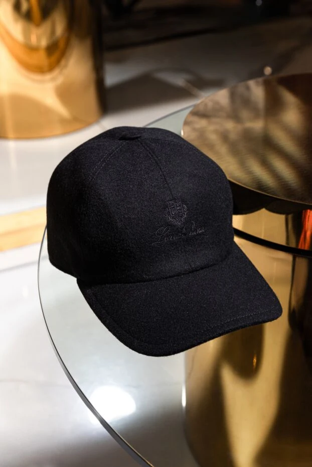 Loro Piana мужская бейсболка из мягкого кашемира чёрного цвета
 176010 - фото 3