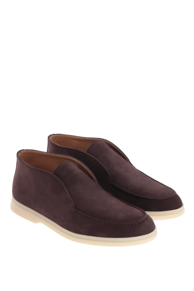 Loro Piana қою қоңыр классикалық нубук әйелдерге арналған лоферлер 176025 - фото 3