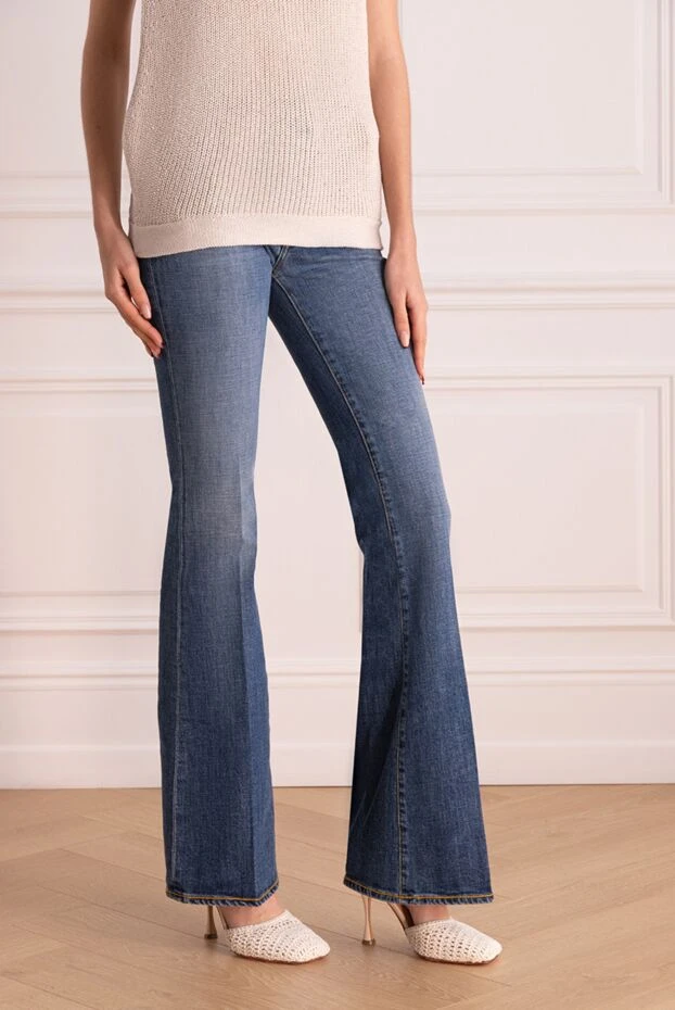 Jacob Cohen джинсы буткат с контрастными швами синие женские 176041 - фото 3