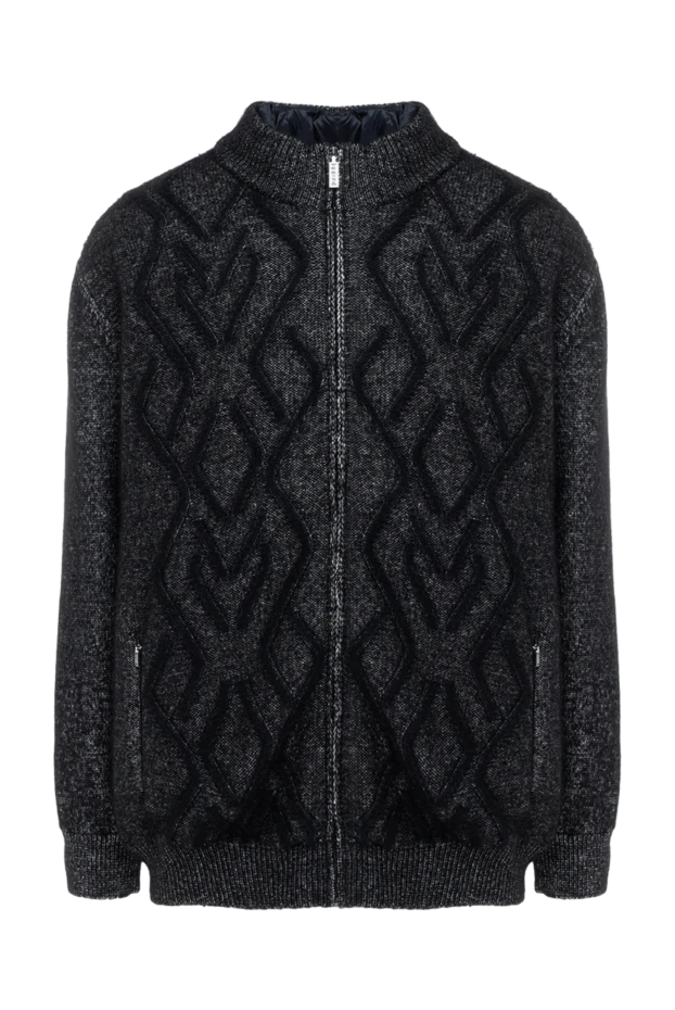 Zilli man cashmere cardigan for men black купить с ценами и фото 176088 - photo 1