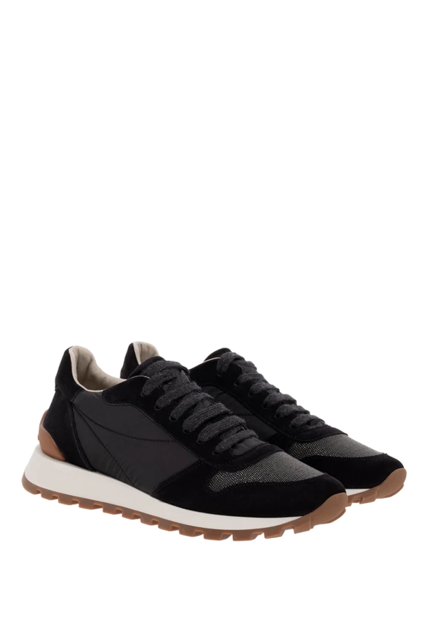 Brunello Cucinelli black nubuck sneakers for women 176112 - photo 3