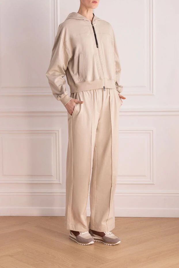 Brunello Cucinelli брюки и худи с мягкой текстурой и расслабленным силуэтом
 176114 - фото 3