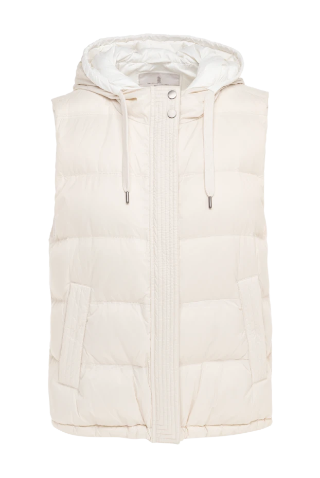 Жилет из нейлона белый женский - фото 1