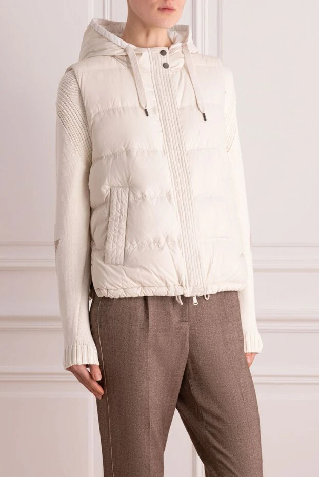 Brunello Cucinelli әйелдерге арналған ақ нейлон көкірекше 176125 - фото 3