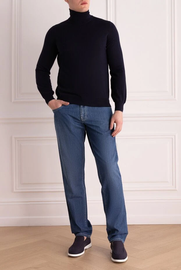 Brunello Cucinelli қара түсті еркектерге арналған кашемир және жүн гольфы 176128 - фото 2