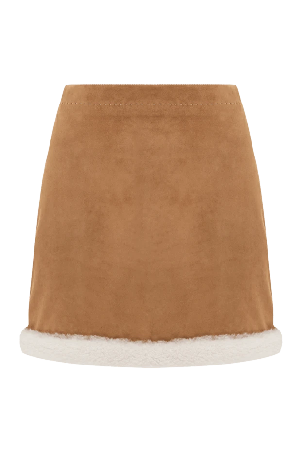 Ermanno Scervino woman beige suede skirt for women купить с ценами и фото 176130 - photo 1