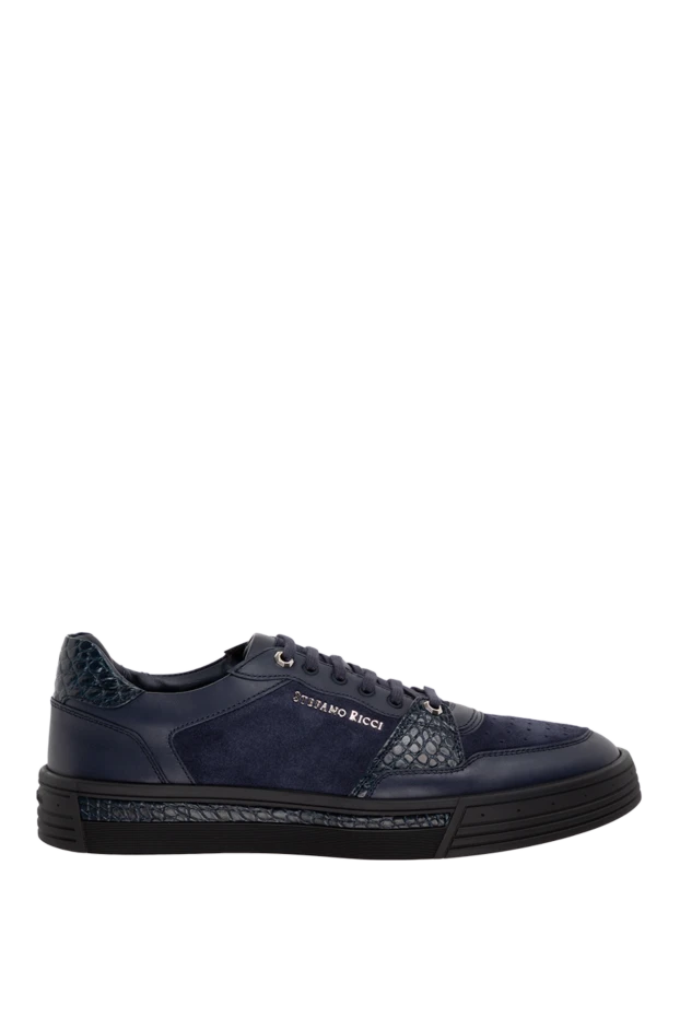 Ерлерге арналған көк аллигатор және шынайы былғары кроссовкалар - фото 1