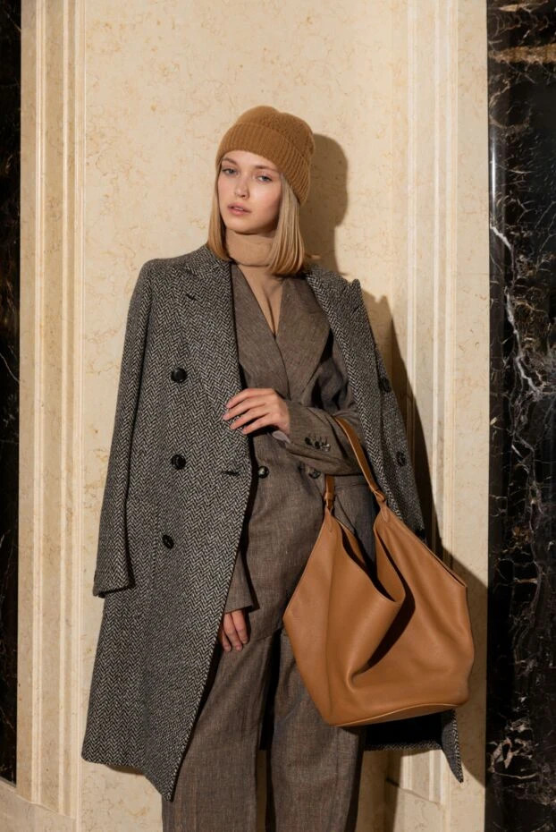 Loro Piana пальто из льна и кашемира серое женское 176139 - фото 2