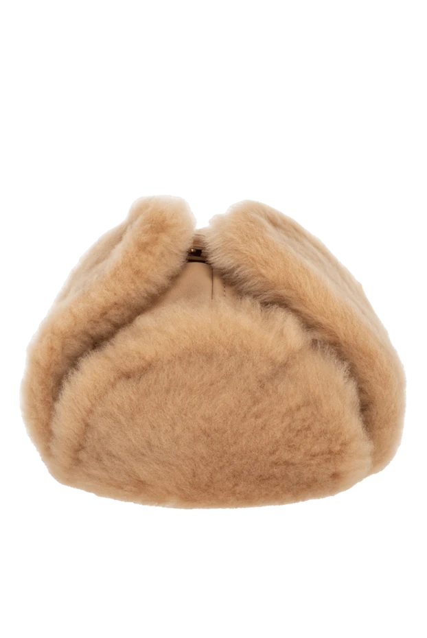 Loro Piana woman beige leather and fur cap for women купить с ценами и фото 176143 - photo 1