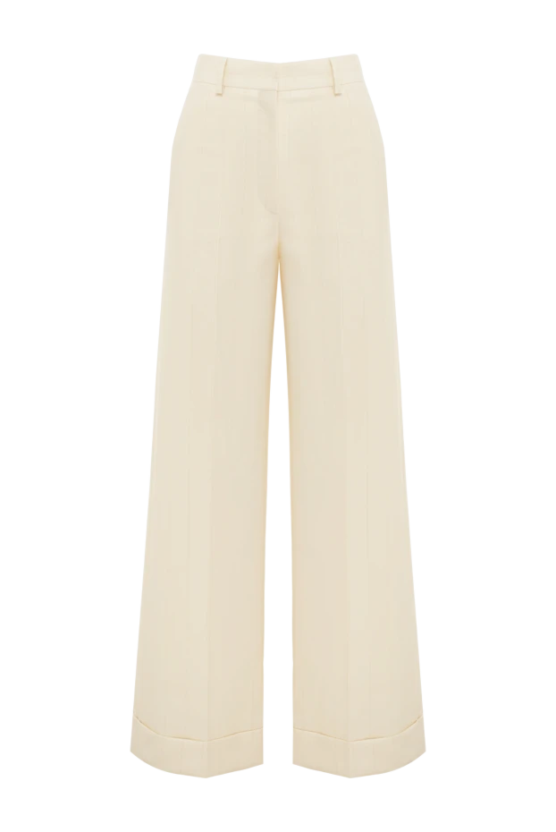 Loro Piana woman white wool trousers for women купить с ценами и фото 176165 - photo 1