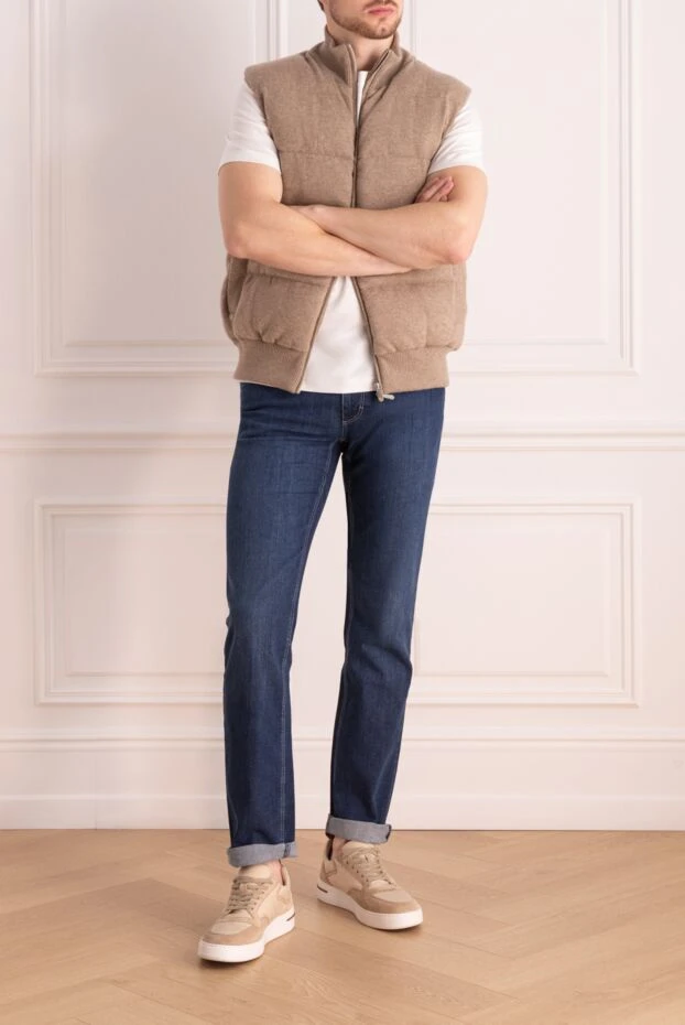 Svevo man beige cashmere vest for men купить с ценами и фото 176202 - photo 2