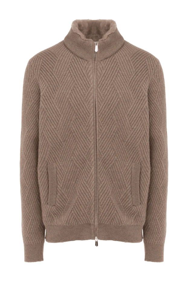 Svevo man beige cashmere cardigan for men купить с ценами и фото 176204 - photo 1