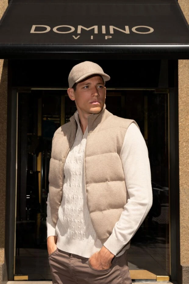 Svevo мужская бейсболка из мягкого кашемира бежевого оттенка
 176205 - фото 2