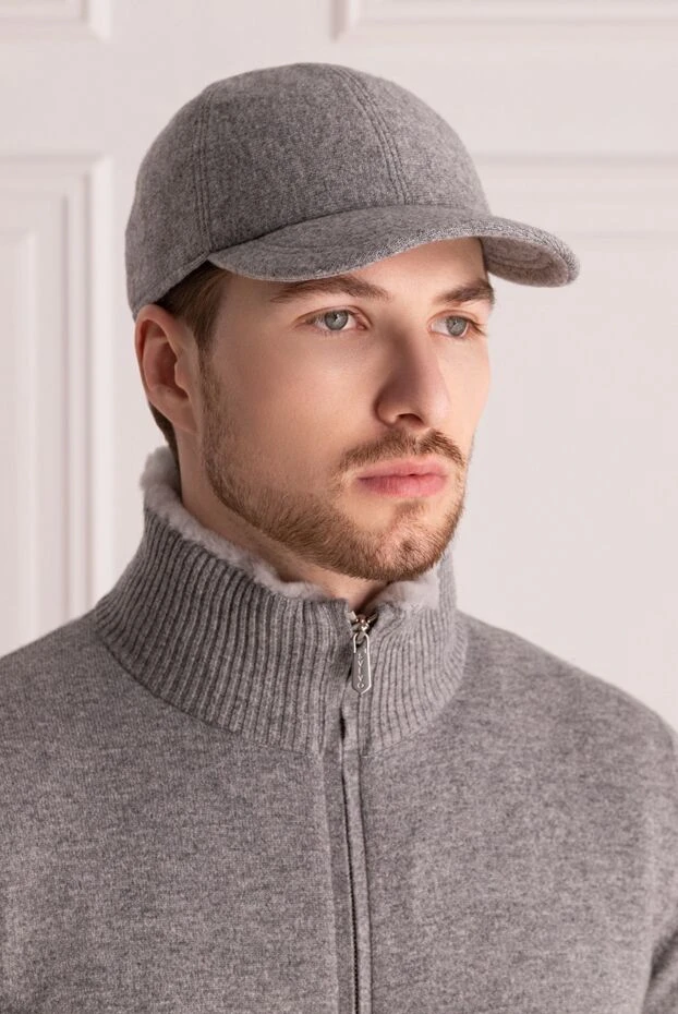 Svevo man gray cashmere cap for men купить с ценами и фото 176207 - photo 2