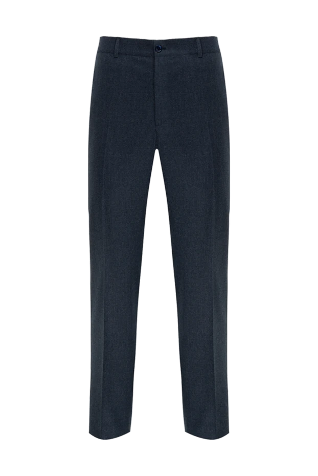 Men's blue wool trousers - photo 1