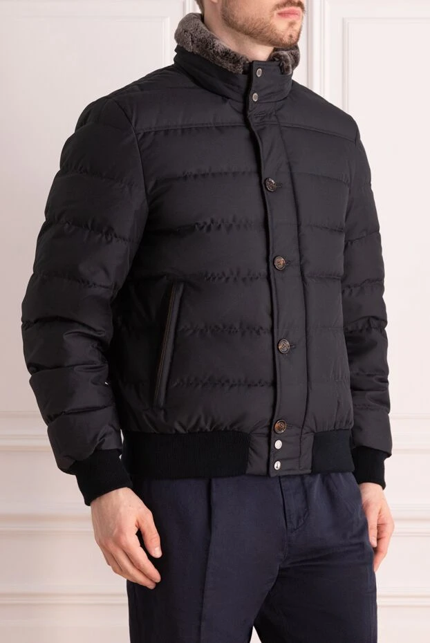 Moorer пуховик из полиамида мужской синий 176236 - фото 3