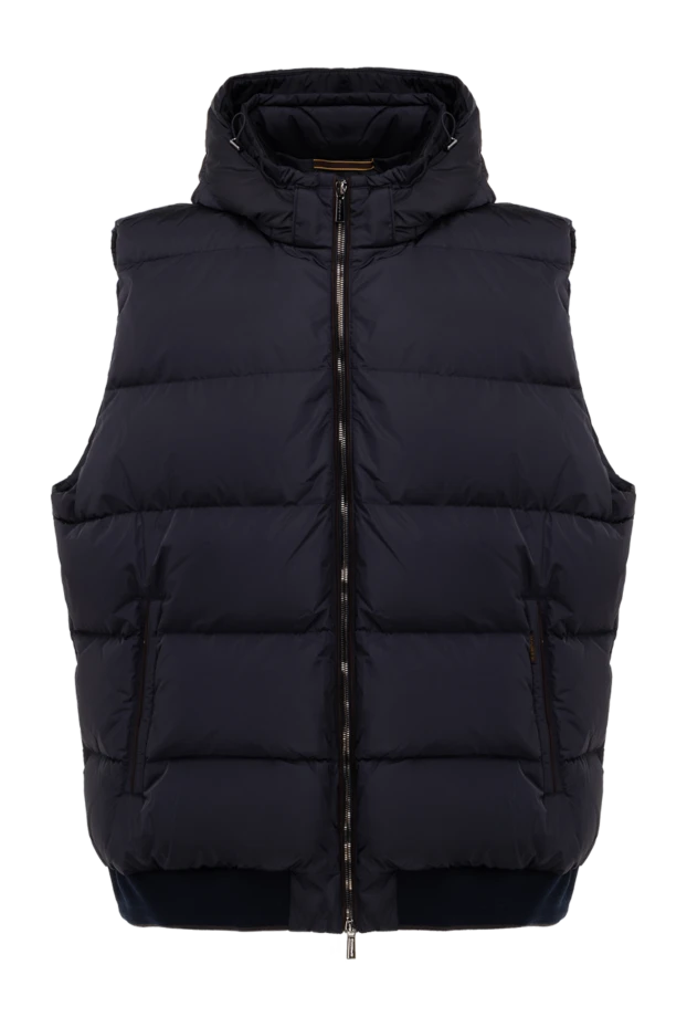 Moorer man men's blue polyamide down vest купить с ценами и фото 176239 - photo 1