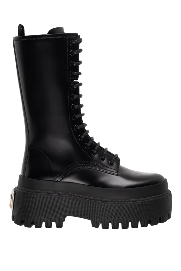 Dolce & Gabbana woman martin boots in polished calfskin купить с ценами и фото 176263 - photo 1