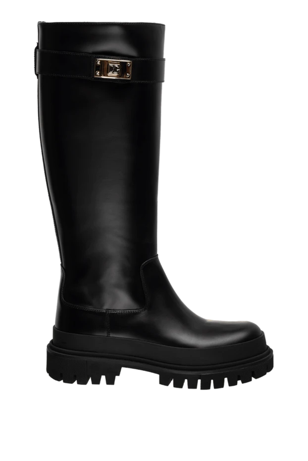 Dolce & Gabbana woman women's black calfskin boots купить с ценами и фото 176264 - photo 1