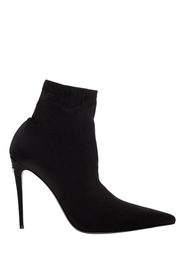 Dolce & Gabbana woman women's black leather and polyacrylic ankle boots купить с ценами и фото 176265 - photo 1