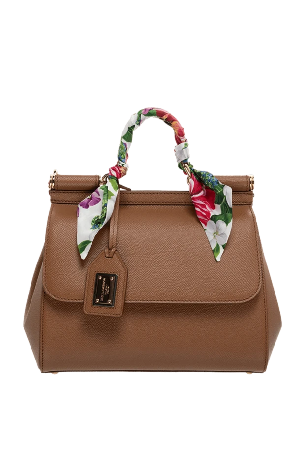 Dolce & Gabbana woman women's bag made of genuine leather, brown купить с ценами и фото 176279 - photo 1