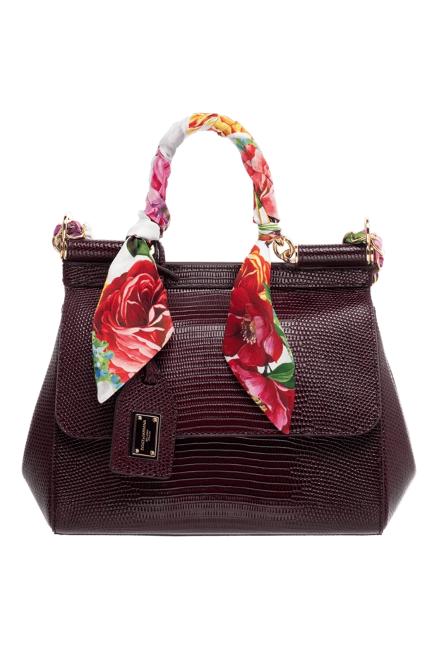 Dolce & Gabbana woman women's genuine leather bag burgundy купить с ценами и фото 176284 - photo 1