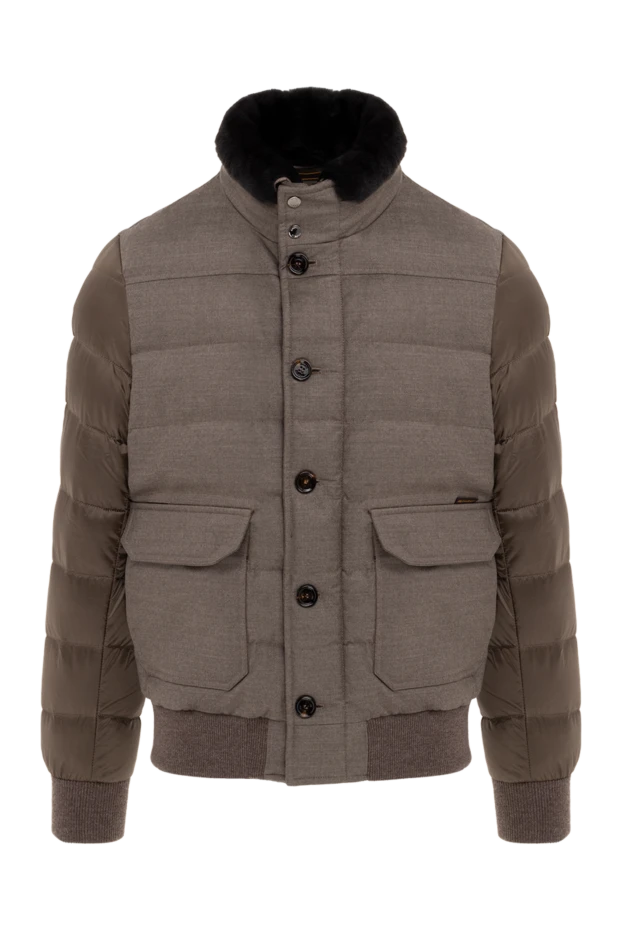 Moorer man men's beige down jacket made of wool and polyamide купить с ценами и фото 176299 - photo 1