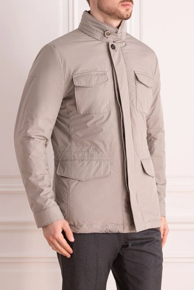 Moorer куртка мужская серая с накладными карманами на кнопках
 176300 - фото 3