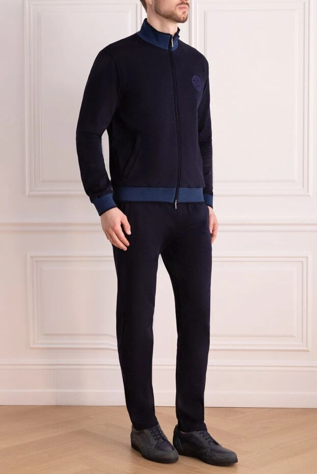 Roger Pinault контрастты жағасы мен манжеттері бар найзағай ерлерге арналған спорт костюмі
 176318 - фото 3