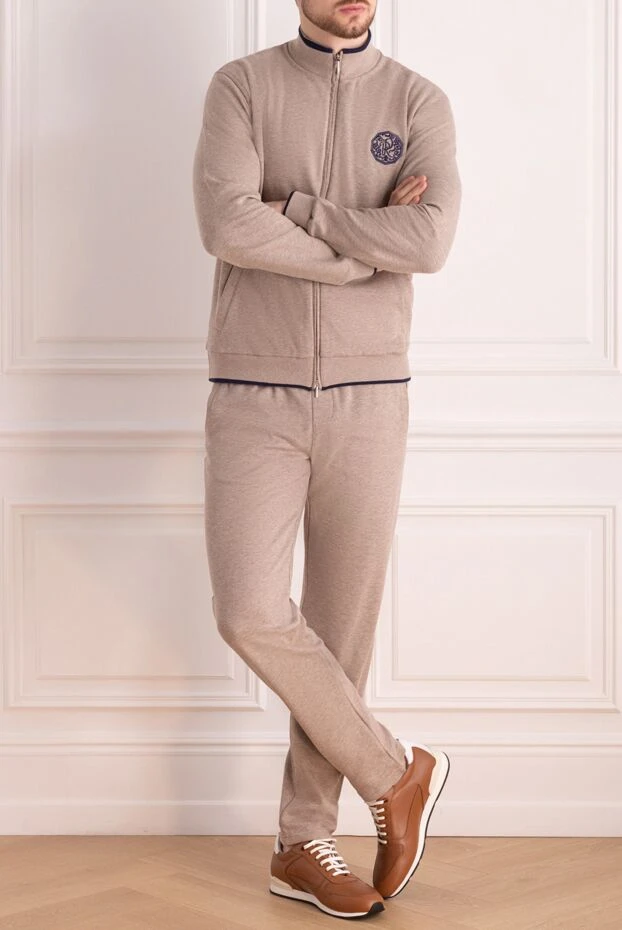 Roger Pinault man beige men's cotton walking suit купить с ценами и фото 176320 - photo 2