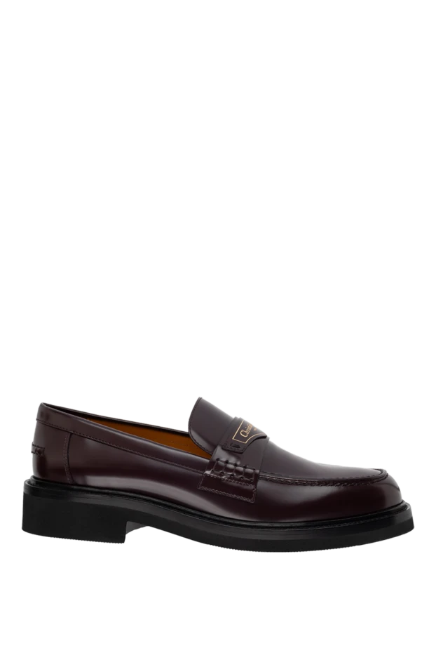 Dior woman loafers made of genuine leather for women, burgundy купить с ценами и фото 176326 - photo 1