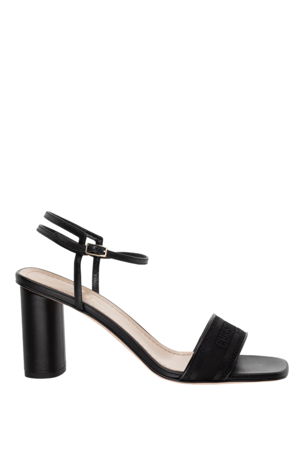 Dior woman women's black leather sandals купить с ценами и фото 176335 - photo 1