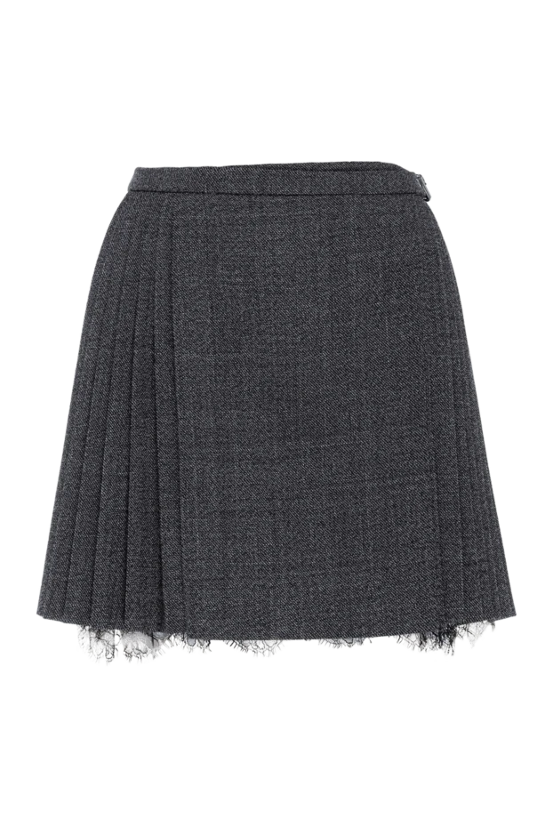 Dior woman gray wool mini skirt купить с ценами и фото 176347 - photo 1