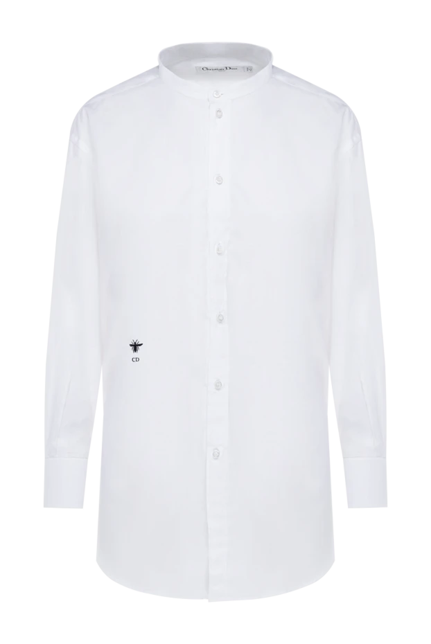 Dior woman women's white cotton shirt купить с ценами и фото 176348 - photo 1