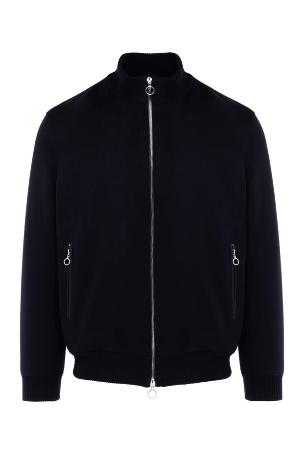 Мужская синяя кашемировая куртка - фото 1