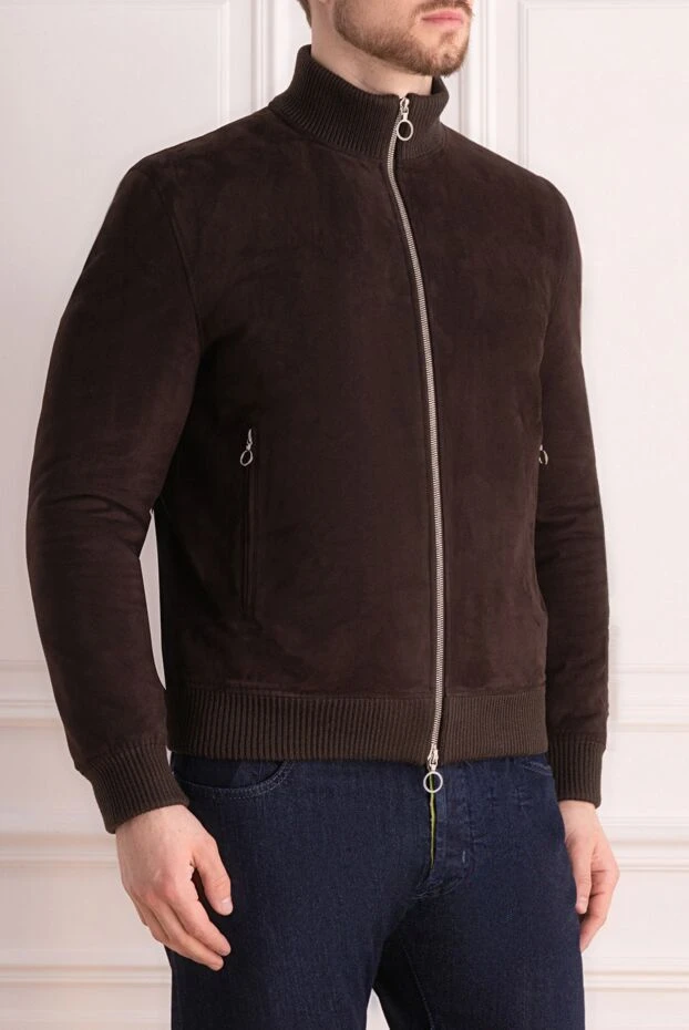 Seraphin brown cashmere jacket for men 176370 - photo 3