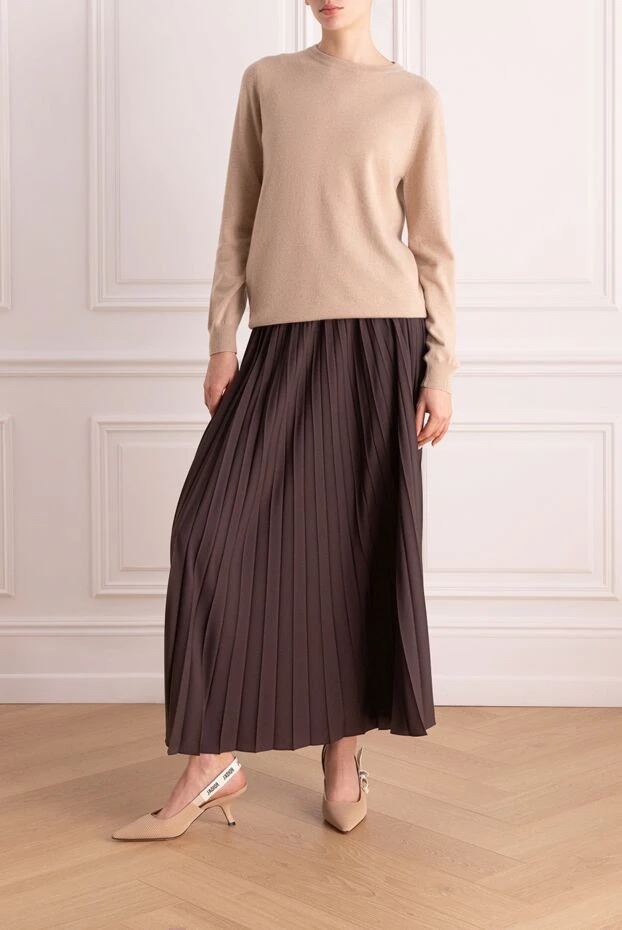 P.A.R.O.S.H. woman women's brown polyester skirt купить с ценами и фото 176380 - photo 2