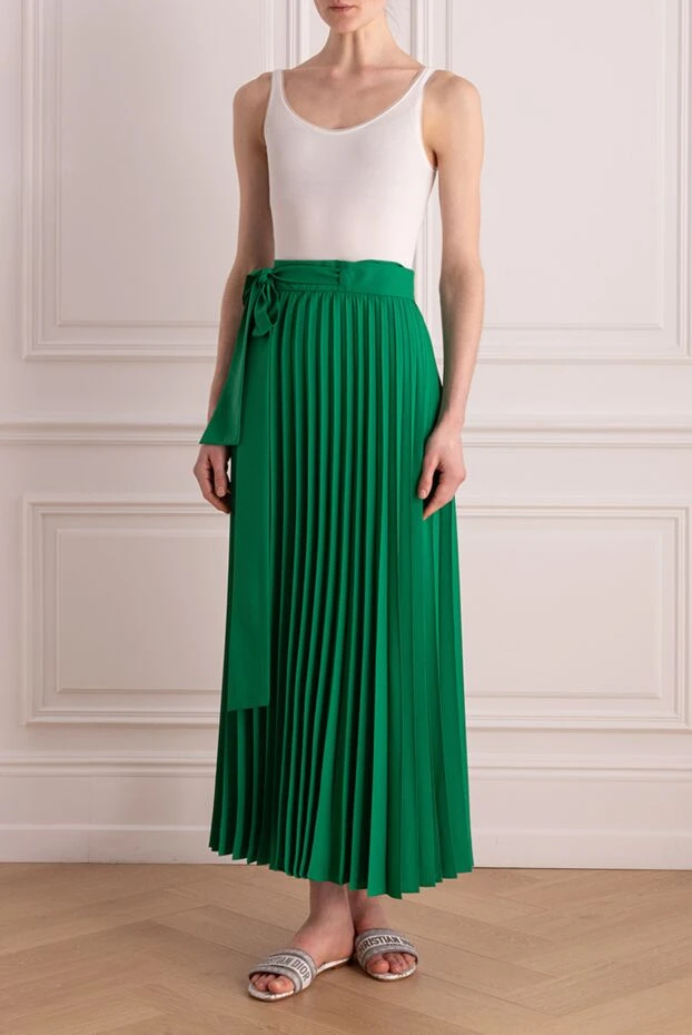 P.A.R.O.S.H. woman women's green polyester skirt купить с ценами и фото 176381 - photo 2