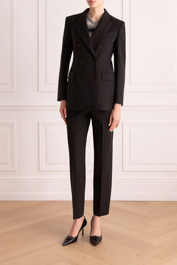 P.A.R.O.S.H. woman women's black wool and elastane suit купить с ценами и фото 176391 - photo 2