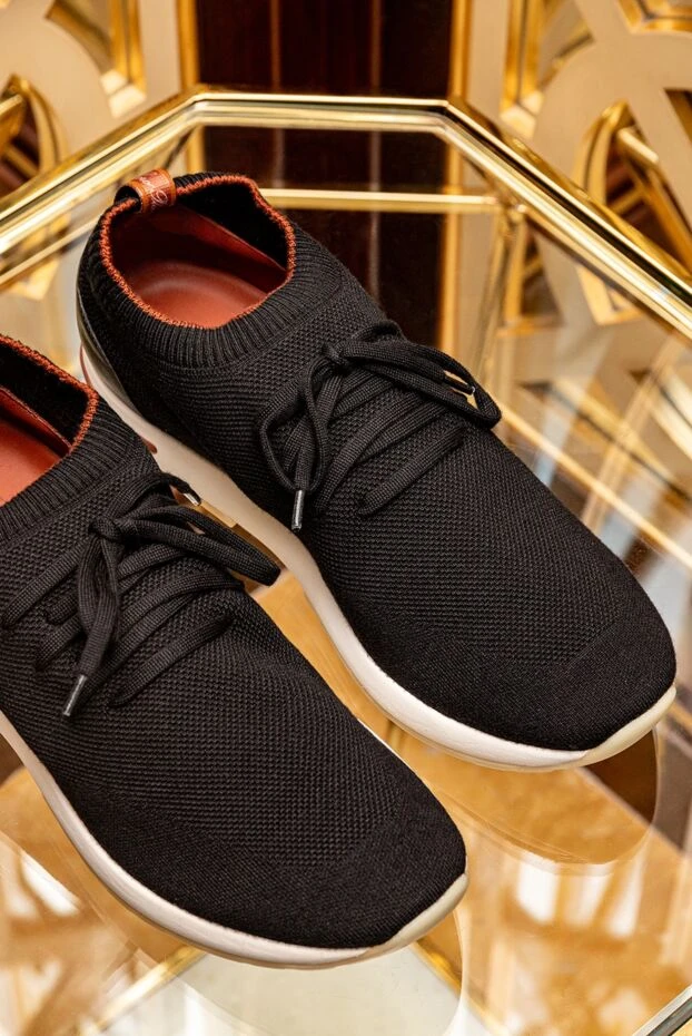 Loro Piana мужские сникеры трикотажные чёрные с белой подошвой
176409 - фото 2