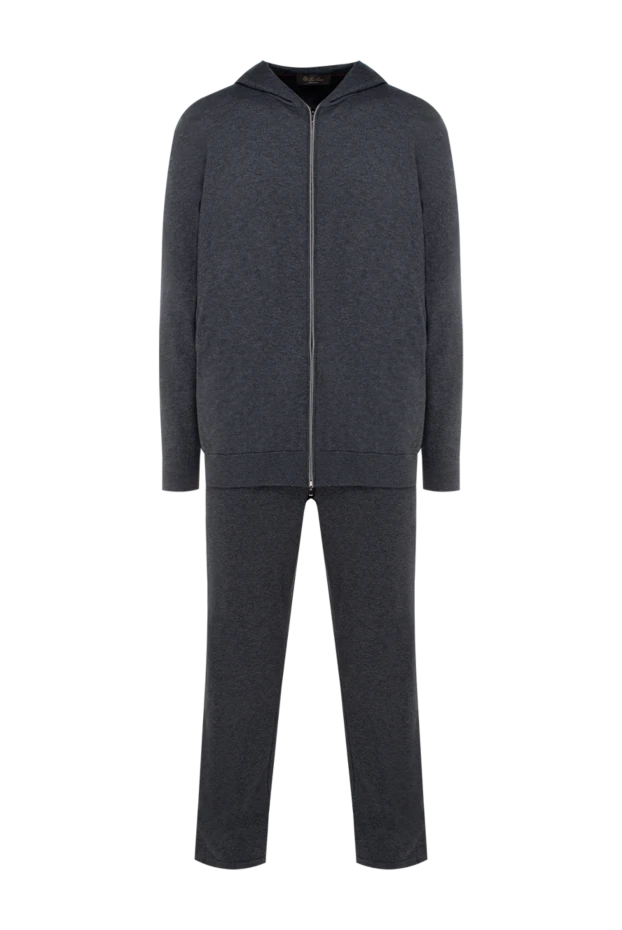 Loro Piana man men's walking suit made of cashmere and cotton, gray купить с ценами и фото 176415 - photo 1