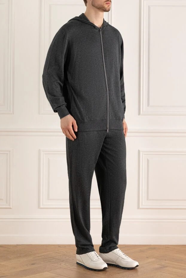 Loro Piana men's gray cashmere and cotton walking suit 176415 - photo 3