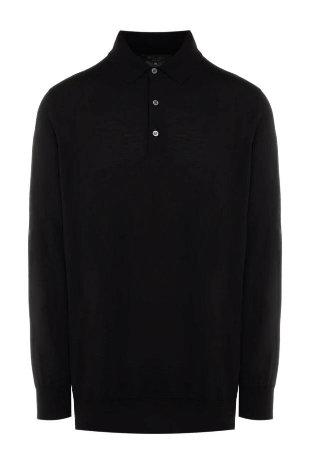 Loro Piana man men's black long sleeve wool polo купить с ценами и фото 176416 - photo 1